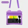 Grand sac étanche pour téléphone violet avec airbag gonflable et bandoulière réglable - Violet Étoilé