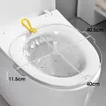 Transparent sitz bath basin with dimensions 40.5x40x11.5cm for standard toilet seat - Basic Style / Clear White