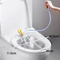 Transparent sitz bath basin for toilet with 40.5cm length measurement markings - With Rinser / Clear White