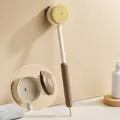 Multifunctional 2-in-1 long handle bath brush with detachable bear shaped scalp massager - 2-in-1 Hair and Bath Brush Style / Brown