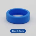 Set van 8 blauwe siliconen kofferwielbeschermers voor geluidsreductie en schokabsorptie - Set van 8 / Blauw