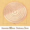 80mm circular transparent silicone anti-slip furniture leg pads with 3mm thickness 4-pack - Round / 80mm (Pack of 4)