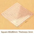 Square 80x80mm silicone furniture pads for anti-slip protection, 4 pack - Square / 80mm (Pack of 4)