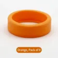 Pack de 8 protections de roues de valise en silicone orange pour réduction de bruit et choc - Lot de 8 / Orange