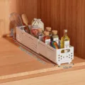 Compact white extendable kitchen cabinet storage bin for organized pantry storage - Upgrade (Telescopic + Foldable) / S / White