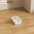 Small white plastic storage basket for home organization 1-pack size 23x15x7.5cm - Small (23x15x7.5cm) / Small White