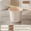 Durable cream-colored medium plastic household bucket for laundry and bathroom use - Bucket - Medium / Cream