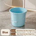 Large light blue plastic bucket for household laundry and bathing, size 36x31cm - Bucket - Large / Blue