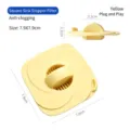 Yellow square silicone sink drain plug filter for kitchen and bathroom basin sinks - 1 Piece / Yellow