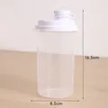 Recipiente de cocina translúcido con tapa blanca, dimensiones de 16,5 cm x 8,5 cm - 450ml / Blanco Claro