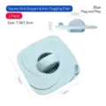 Blue square silicone sink strainer with cyclone design for kitchen or bathroom sink - 1 Piece / Blue