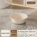 Durable cream colored large plastic washbasin 35cm diameter for bathroom home use - Washbasin - Large / Cream