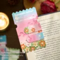 Magnetic bookmark with oil painting flower pattern from the Fantasy Cruise series - 2 Bookmarks And 1 Postcard / Sea of flowers in an instant