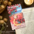 Magnetic bookmark featuring oil painting style rose design from The Little Prince - 2 Bookmarks And 1 Postcard / Prince of Roses Style