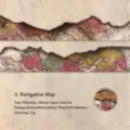 Vintage Navigationskarte Washi Tape mit verbranntem Rand-Design für Scrapbook DIY - 35mmx2m / Navigation Map