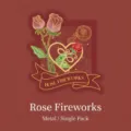 Elegante segnalibro in metallo Rose Universe con cuore e fiori per diari - 1 Pezzo / Fuochi d'Artificio di Rose