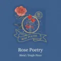Elegante segnalibro in metallo Rose Poetry per decorazione di agende - 1 Pezzo / Salmo di Rosa Vintage