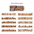 Adesivi vintage con rose e farfalle serie Burning Wings per decorazione di diari. - Messaggero di Rose / Confezione da 20 Fogli