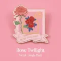 Elegante segnalibro in metallo Rose Twilight dalla collezione di cartoleria Rose Universe - 1 Pezzo / Crepuscolo di Rose