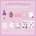 Paquete de 20 hojas de pegatinas de anime Electric Band Girl para decorar diarios - Rosa Yukine
