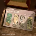 Vintage Chinese style magnetic bookmark set with crane art, 4 pieces - South Wind Crane Dream / 4 Pieces Set (25x65mm)