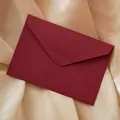Eleganter weinroter strukturierter Papierumschlag für Vintage-Hochzeitseinladungen - Nur Umschlag Stil / 1 Stück Leinen Tiefroter Umschlag / Dunkelrot