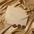 Juego de sobres marrones vintage con tres pegatinas decorativas de sellos de cera - Solo Sobre / 3 Sobres + 3 Sellos de Lacre / Marrón