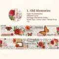Vintage botanical and butterfly washi tape for scrapbooking and DIY journaling crafts. - Past Moments