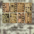 Vintage movie-themed scrapbooking paper set featuring 8 unique retro designs with 40 sheets - Movie Time / 40 Pieces/Pack