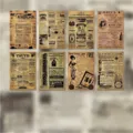 Vintage newspaper style scrapbook paper for DIY journaling decor, 40 sheets per pack - Nostalgic Time / 40 Pieces/Pack