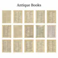 Vintage dictionary page material paper stickers for scrapbooking and journal decor - Old Book