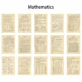 Vintage mathematical textbook style material paper stickers for scrapbook decoration - Math