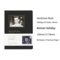 Classic black hardcover notebook Roman Holiday series with Audrey Hepburn art, 98 sheets - Roman Holiday / 98 Sheets