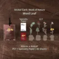 Kit de cartes et autocollants en PET et papier sur le thème de la nature pour scrapbooking - 46 Pièces par Paquet / Kotonoha