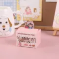 Mignon ruban adhésif washi avec boîte cadeau rose motif heure du thé - Temps du Thé l'Après-midi / 1 Rouleau/Pack