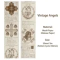 Vintage angel washi tape with cursive text for creative DIY scrapbooking and crafts - 50mmx3m / Vintage Angel