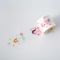 Watercolor girl illustrations on Dreamland series washi tape for DIY journal decoration - Energetic Girl