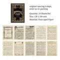 Vintage medieval music score material paper for scrapbooking, 10 sheets pack - 10 Sheets Set / Seaside Melody