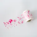 Girl's dream series pink watercolor washi tape with special oil for DIY journal decoration - Pink Illusion / 60mm