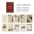 Vintage distressed book page decorative paper for scrapbooking, 10 sheets pack, 130x184mm - 10 Sheets Set / Lingering Echoes