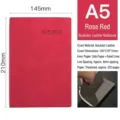 Σημειωματάριο A5 από δέρμα nubuck, 220 παχιές σελίδες, προδιαγραφές μεγέθους 145x210mm - A5 Νούμπουκ Κόκκινο 220 Σελίδες