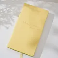 Minimalist yellow leather hardcover journal planner notebook with ribbon bookmark - Yellow (Worthwhile Day)