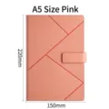 Premium Rosa A5 Business-Notizbuch mit geometrischem Liniendesign und Magnetschnalle - Geprägter Schnallen-Stil / A5 / Rosa