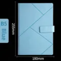 Professionelles blaues B5-Notizbuch mit Magnetverschluss und geometrischem Muster - B5 Geprägt Mit Schnalle (Blau) / B5 Größe