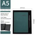 Hochwertiges dunkelgrünes A5-Nubukleder-Notizbuch-Geschenkset mit Metallstift - Nubukleder Dunkelgrün Hart-Geschenkkarton Stil