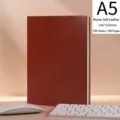 Braunes A5 PU-Leder Notizbuch mit weichem, flexiblem Einband für Business-Büros - A5 / Minimalistischer Softcover-Stil (200 Seiten) / Braun