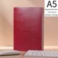 Weinrotes A5 Notizbuch aus Kunstleder, 200 Seiten, weiches Business-Journal zum Schreiben - A5 / Minimalistischer Softcover-Stil (200 Seiten) / Burgunderrot