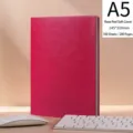 Minimalistisches rosenrotes A5-Notizbuch aus weichem Kunstleder mit 100 Blatt und 200 Seiten. - A5 / Minimalistischer Softcover-Stil (200 Seiten) / Fuchsia