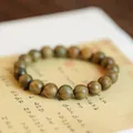 Natural green sandalwood bead bracelet in traditional ethnic Zen style design - Verawood Bracelet (10mm)