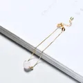 Elegant pink strawberry crystal bead bracelet with a minimalist gold chain for women - Gold Plated - Rose Quartz